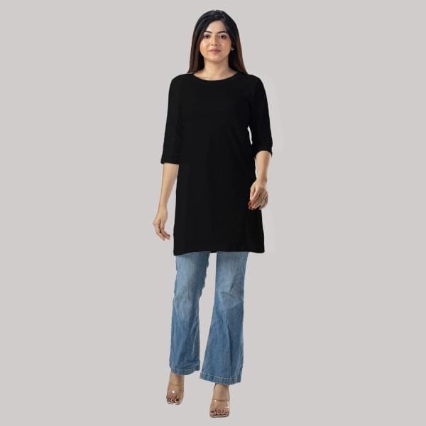Black Long Top T-Shirt