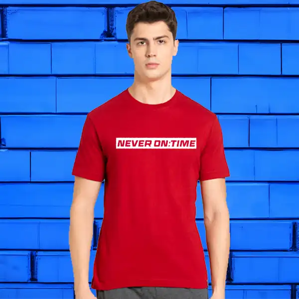 Men's Never On Time Printed T-shirt