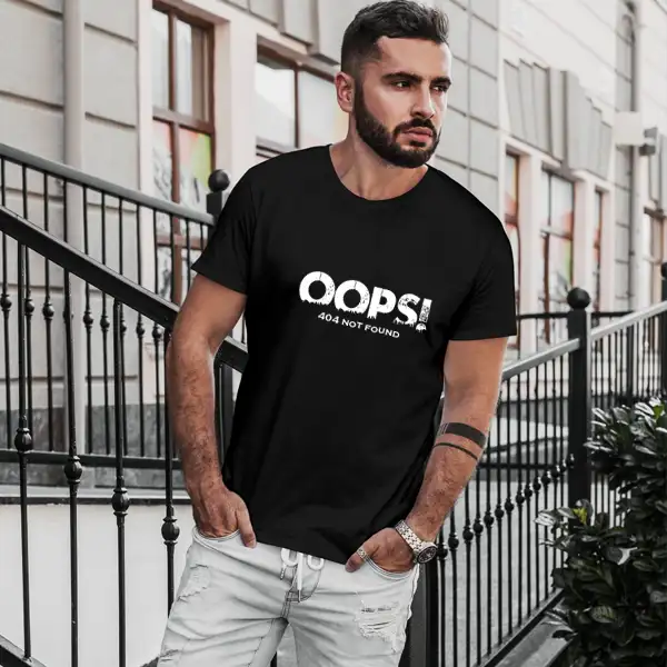 Men's oops 404 Printed T-shirt