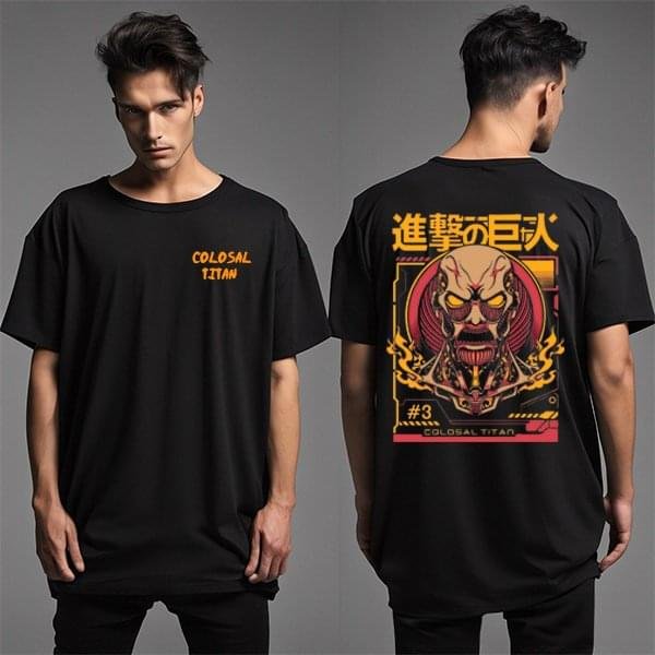 Men's Colossal Titan Anime Printed T-shirt