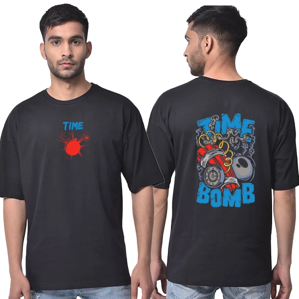 Men's Time Bomb Printed Oversize T-shirt