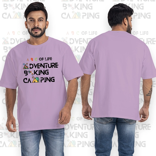 Men's ABC Of Life Printed Oversize T-shirt