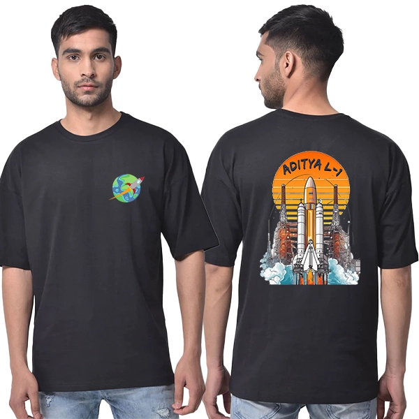 Men's Exploring The Sun Printed Oversize T-shirt